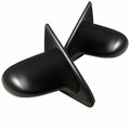 Overtime 2 by 3 Door Spoon Style Mirrors for 92 to 95 Honda Civic- Manual - 10 x 10 x 12 in. OV3198110